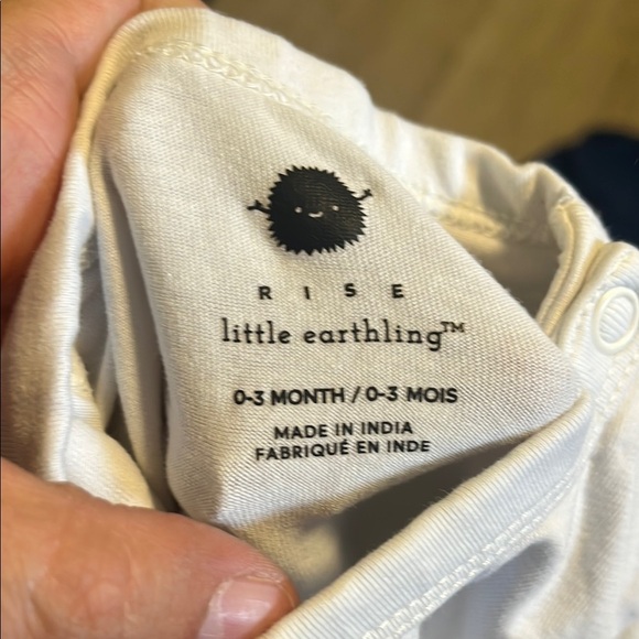 Little Earth White Baby Onesie with Black Monster Design - Picture 2 of 2